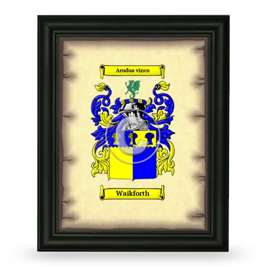 Waikforth Coat of Arms Framed - Black