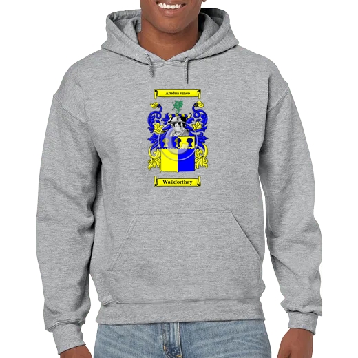 Waikforthay Grey Unisex Coat of Arms Hooded Sweatshirt