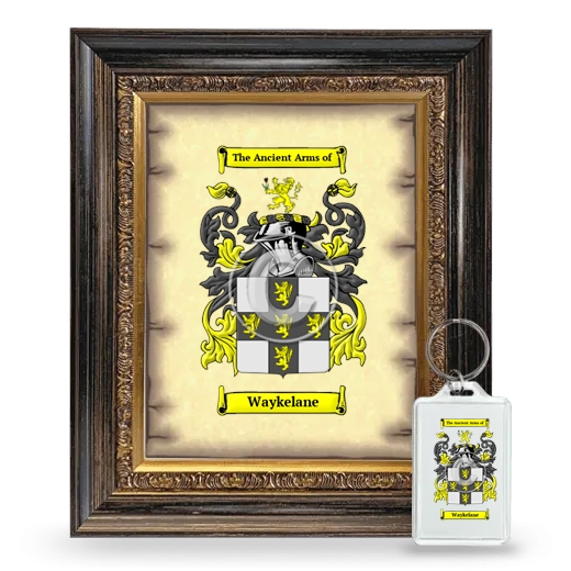 Waykelane Framed Coat of Arms and Keychain - Heirloom