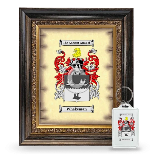 Whakeman Framed Coat of Arms and Keychain - Heirloom