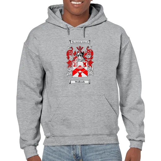 Wallcock Grey Unisex Coat of Arms Hooded Sweatshirt