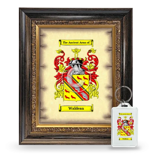 Waldean Framed Coat of Arms and Keychain - Heirloom