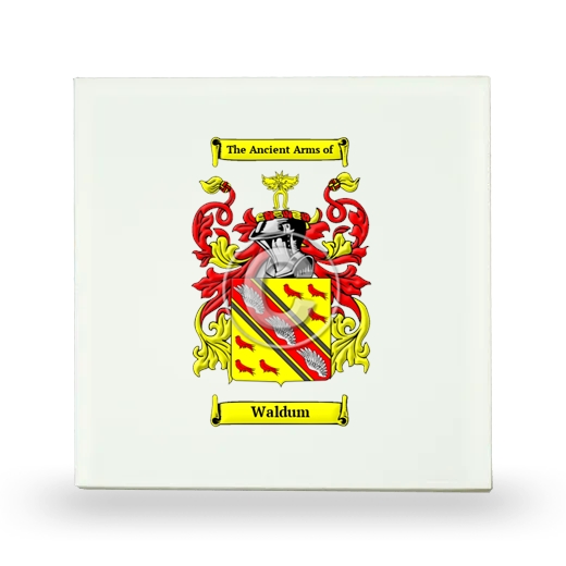 Waldum Small Ceramic Tile with Coat of Arms