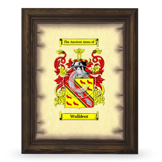Wulldent Coat of Arms Framed - Brown