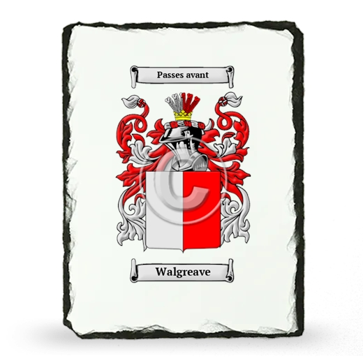 Walgreave Coat of Arms Slate