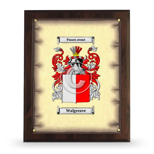 Walgreave Coat of Arms Plaque