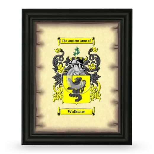 Walksare Coat of Arms Framed - Black