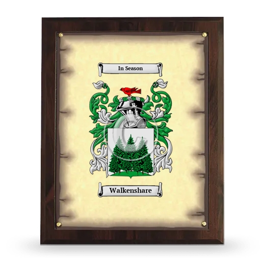 Walkenshare Coat of Arms Plaque