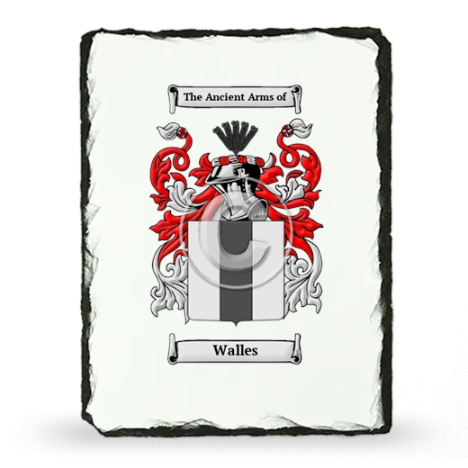 Walles Coat of Arms Slate