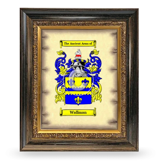 Wallman Coat of Arms Framed - Heirloom