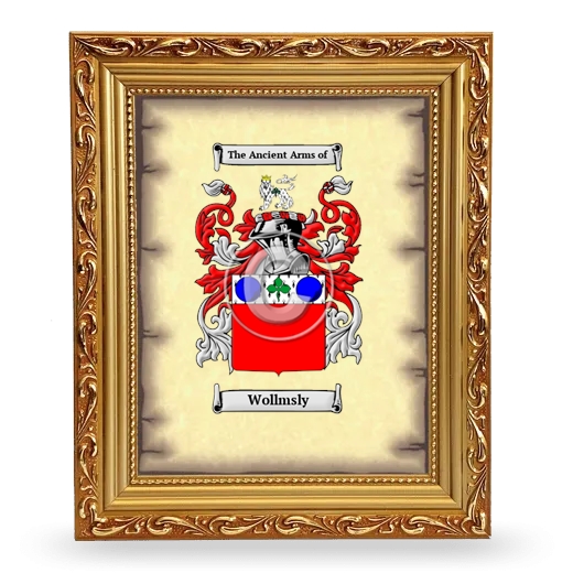 Wollmsly Coat of Arms Framed - Gold