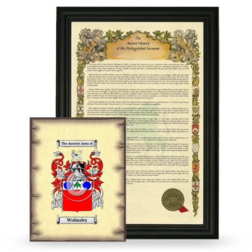 Wulmsley Framed History and Coat of Arms Print - Black