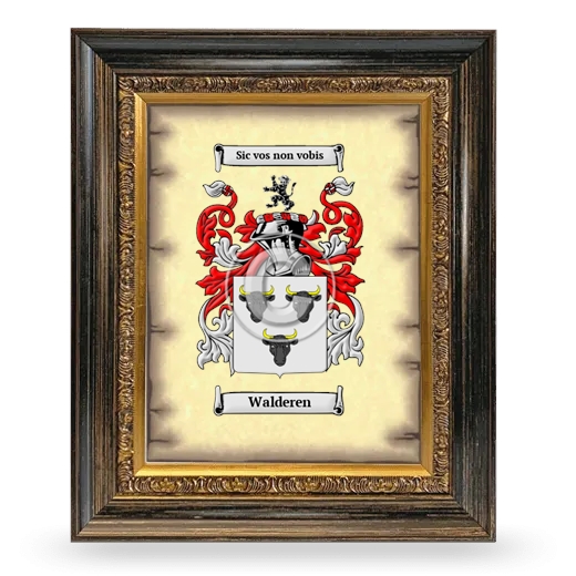 Walderen Coat of Arms Framed - Heirloom