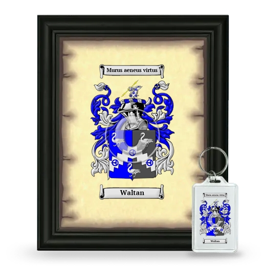 Waltan Framed Coat of Arms and Keychain - Black