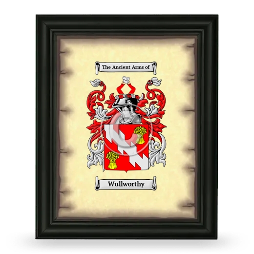 Wullworthy Coat of Arms Framed - Black