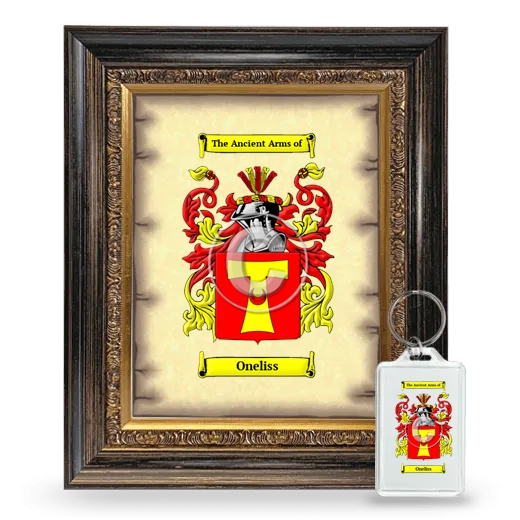 Oneliss Framed Coat of Arms and Keychain - Heirloom