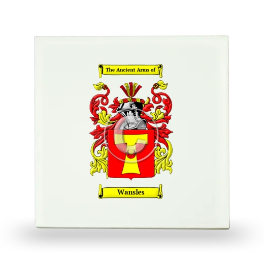 Wansles Small Ceramic Tile with Coat of Arms