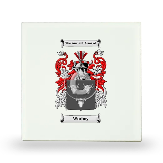 Worboy Small Ceramic Tile with Coat of Arms