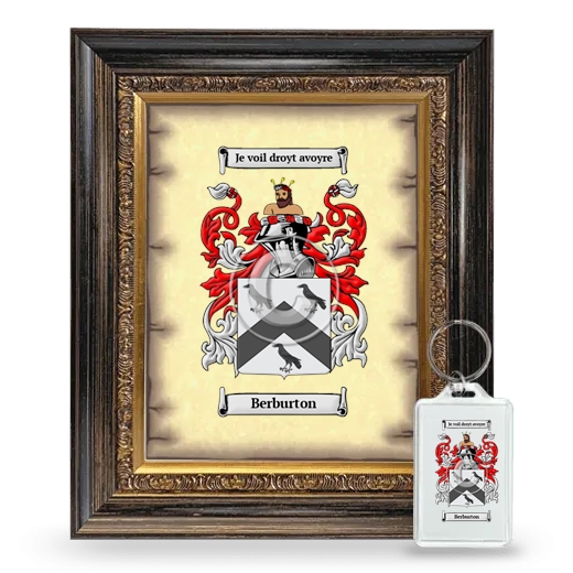 Berburton Framed Coat of Arms and Keychain - Heirloom