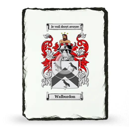 Walburdon Coat of Arms Slate