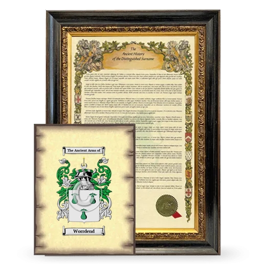 Worrdend Framed History and Coat of Arms Print - Heirloom