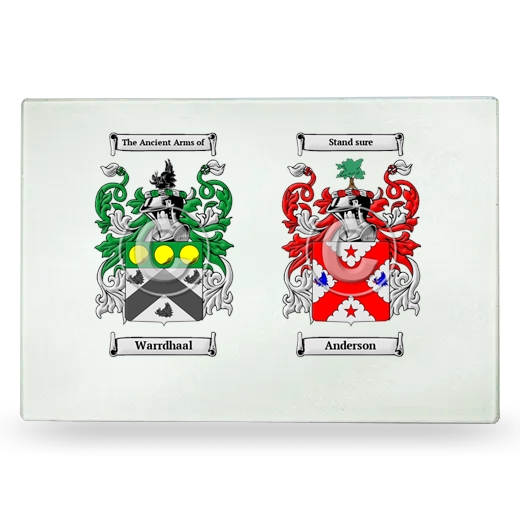 Double Coat of Arms Glass Cutting Board