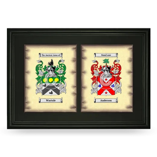 Double Coat of Arms Framed - Black