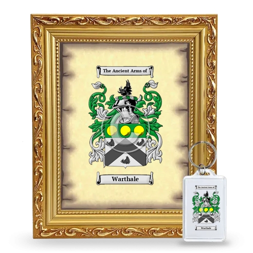 Warthale Framed Coat of Arms and Keychain - Gold