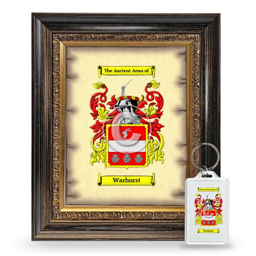 Warhurst Framed Coat of Arms and Keychain - Heirloom