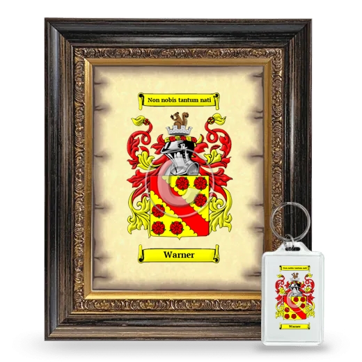 Warner Framed Coat of Arms and Keychain - Heirloom