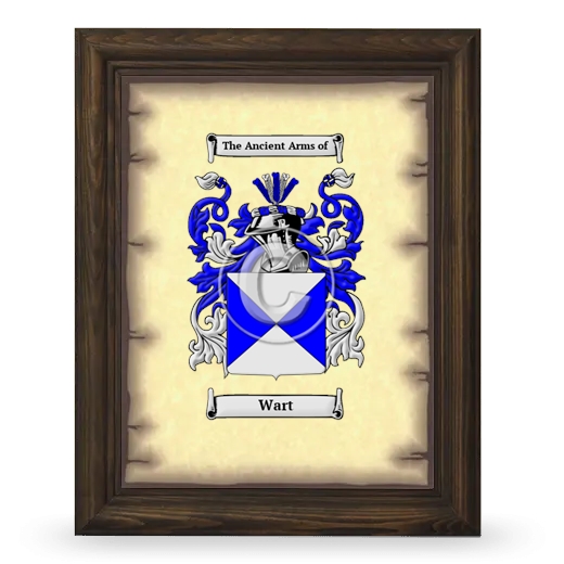 Wart Coat of Arms Framed - Brown