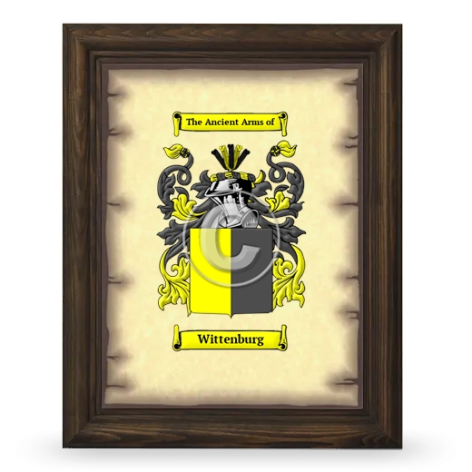 Wittenburg Coat of Arms Framed - Brown