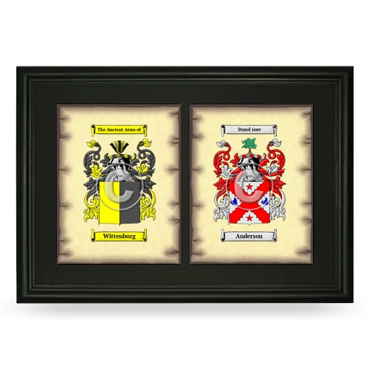 Double Coat of Arms Framed - Black