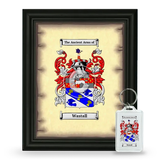 Wastall Framed Coat of Arms and Keychain - Black