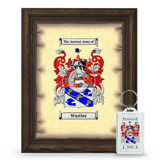 Wastlay Framed Coat of Arms and Keychain - Brown