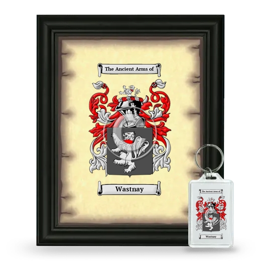 Wastnay Framed Coat of Arms and Keychain - Black