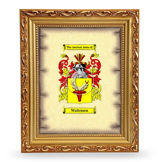 Waitrmen Coat of Arms Framed - Gold