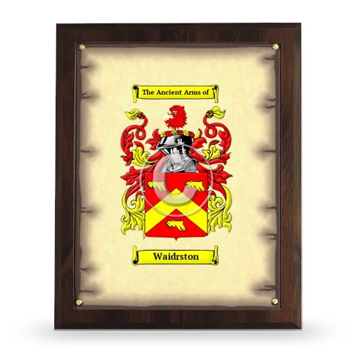 Waidrston Coat of Arms Plaque