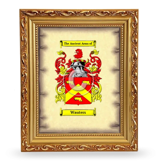 Wauters Coat of Arms Framed - Gold