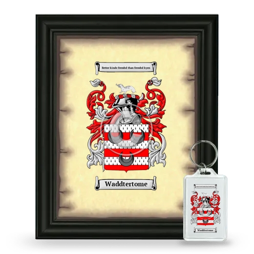 Waddtertome Framed Coat of Arms and Keychain - Black