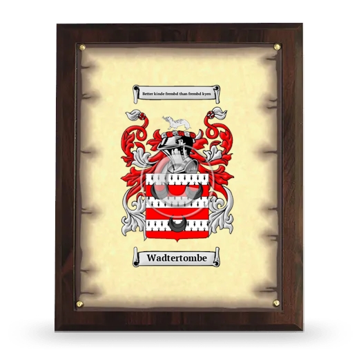 Wadtertombe Coat of Arms Plaque