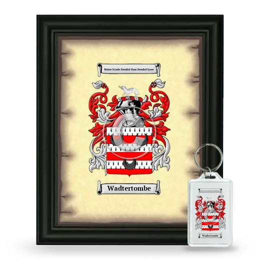 Wadtertombe Framed Coat of Arms and Keychain - Black