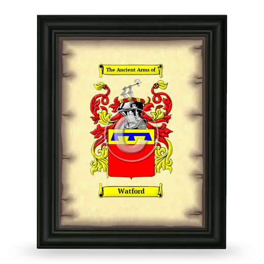 Watford Coat of Arms Framed - Black