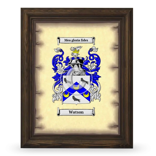 Watson Coat of Arms Framed - Brown