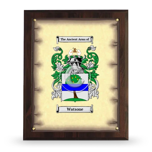 Watsone Coat of Arms Plaque