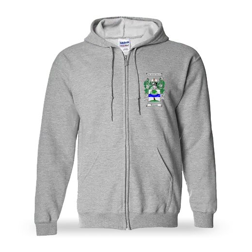 Watsone Unisex Coat of Arms Zip Sweatshirt