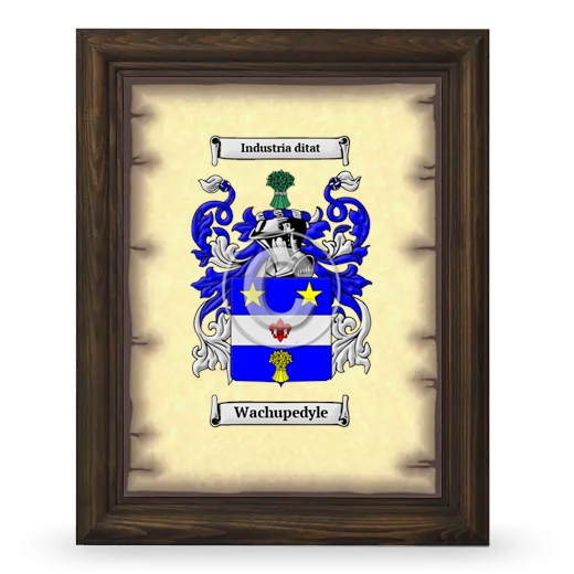 Wachupedyle Coat of Arms Framed - Brown