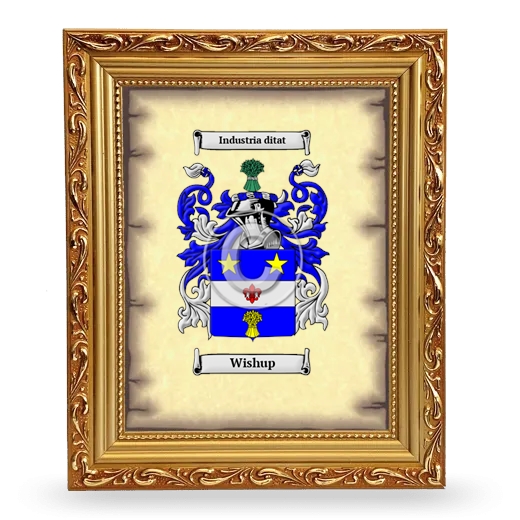 Wishup Coat of Arms Framed - Gold