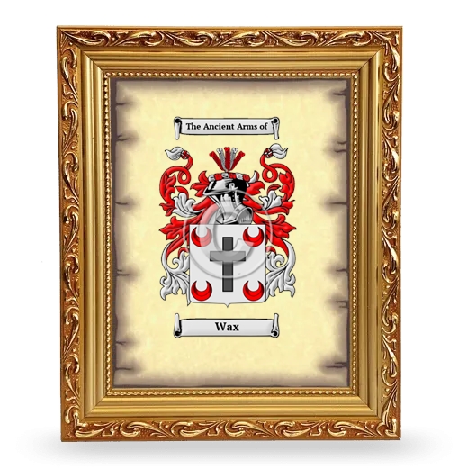 Wax Coat of Arms Framed - Gold