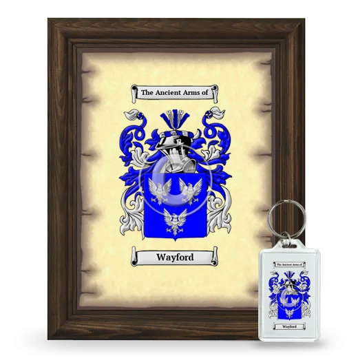 Wayford Framed Coat of Arms and Keychain - Brown